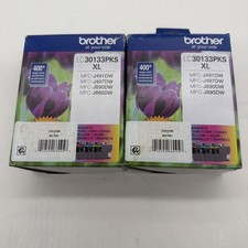 Lot of 2 Brother LC30113PKS 200 Page-Yield Ink - Cyan/Magenta/Yellow New 09/26
