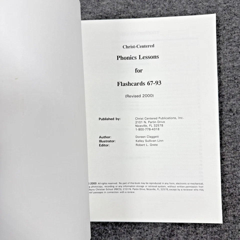 Christ Centered Phonics Lessons for Flashcards 67-93 Revised Ed Doreen Claggett - Image 3 of 4