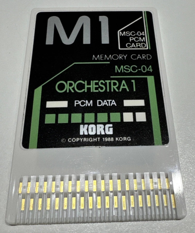 Korg M1 ORCHESTRA 1 MPC-04 Program Card & MSC-04 PCM Card EXC Condition 1988 - Image 3 of 4