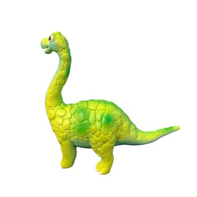 2007 Brachiosaurus Dinosaur Toy  Bright Green Yellow Color 6 Inch