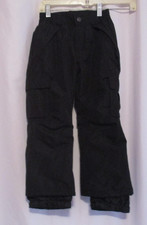 Sportcaster Snow Pants Youth Small Black Insulated Cargo Ski Snowboard