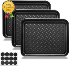 Boot Tray for Entryway Indoor, 3 Pack Wet Shoe Trays for Floor Protection, Non-S