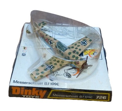 ****READ**** Vintage Dinky Toys 726 Messerscmitt B.F 109E Plane In Original Box