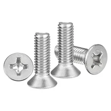 Countersunk Head Bolts M6-1x20 10Pcs Stainless Steel for Home Silver