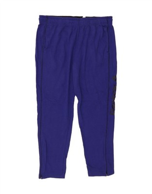 REEBOK Mens Graphic Tracksuit Trousers XL  Blue Cotton CQ49
