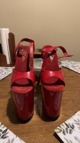 Pleaser Red Patent Leather Platform Heels