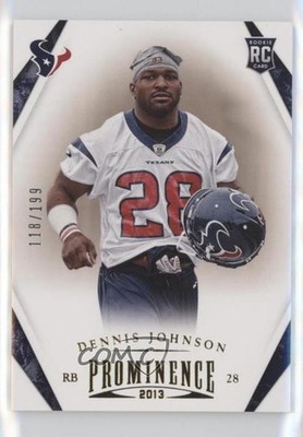 2013 Panini Prominence Gold 118/199 Dennis Johnson #142 Rookie RC 11pj