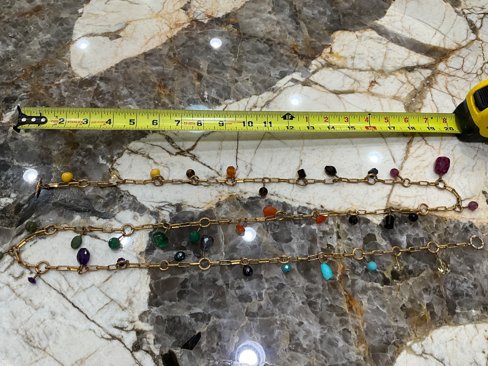 Stephen Dweck 59" Multi Gemstone Toggle Necklace … - image 3