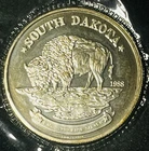 1988 South Dakota 1 Troy Ounce .999 Fine Silver Round, FREE SHIPPING!