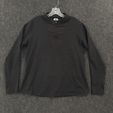 FootJoy Pullover Jacket Women's XL Black Stretch 1/4 Zip Golf Pockets Thumb Hole