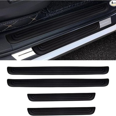 4PCS Car Door Threshold Protection, Door Sill Plate Step Protector23.03×1.87inch