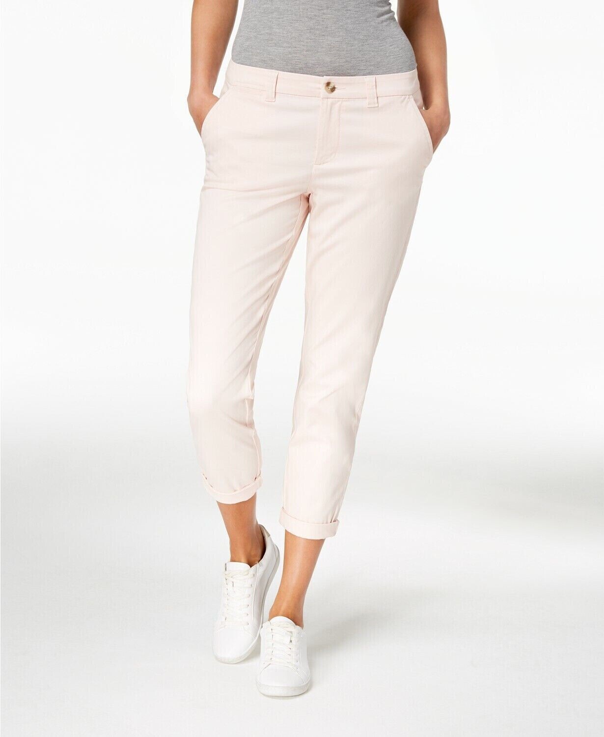 Maison Jules Women's Cuffed Ankle Essential Pants (size 12, Light Pink) New!
