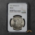 1921 Morgan Silver Dollar $1 - NGC MS63 - Philadelphia