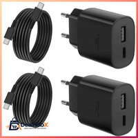 USB C LadegeräT 25W 2Er-Pack SchnellladegeräT Adapter Netzteil Mit 150Cm Kabel