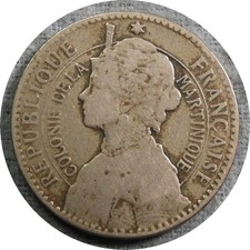 elf Martinique 1 Franc 1897 Napoleon's Josephine