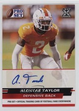 2022 Leaf Pro Set Draft Auto Red Alontae Taylor #PSA-AT1 Auto 1dg3