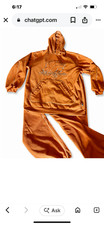 Rare Vintage Clench Jeans Orange Sweatsuit size XL