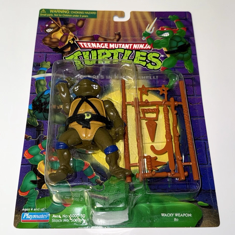1998 Playmates TEENAGE MUTANT NINJA TURTLES Donatello, Novo Selado Com Estojo - Imagem 2 de 4