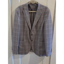 Johnnie-o Thurgood 2-Button Check-Plaid Performance Blazer 42R - Semi-Structured