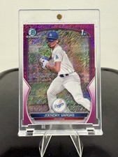 Joendry Vargas /199 Bowman Chrome 1st Fuchsia Shimmer Refractor 2023 #BCP-218