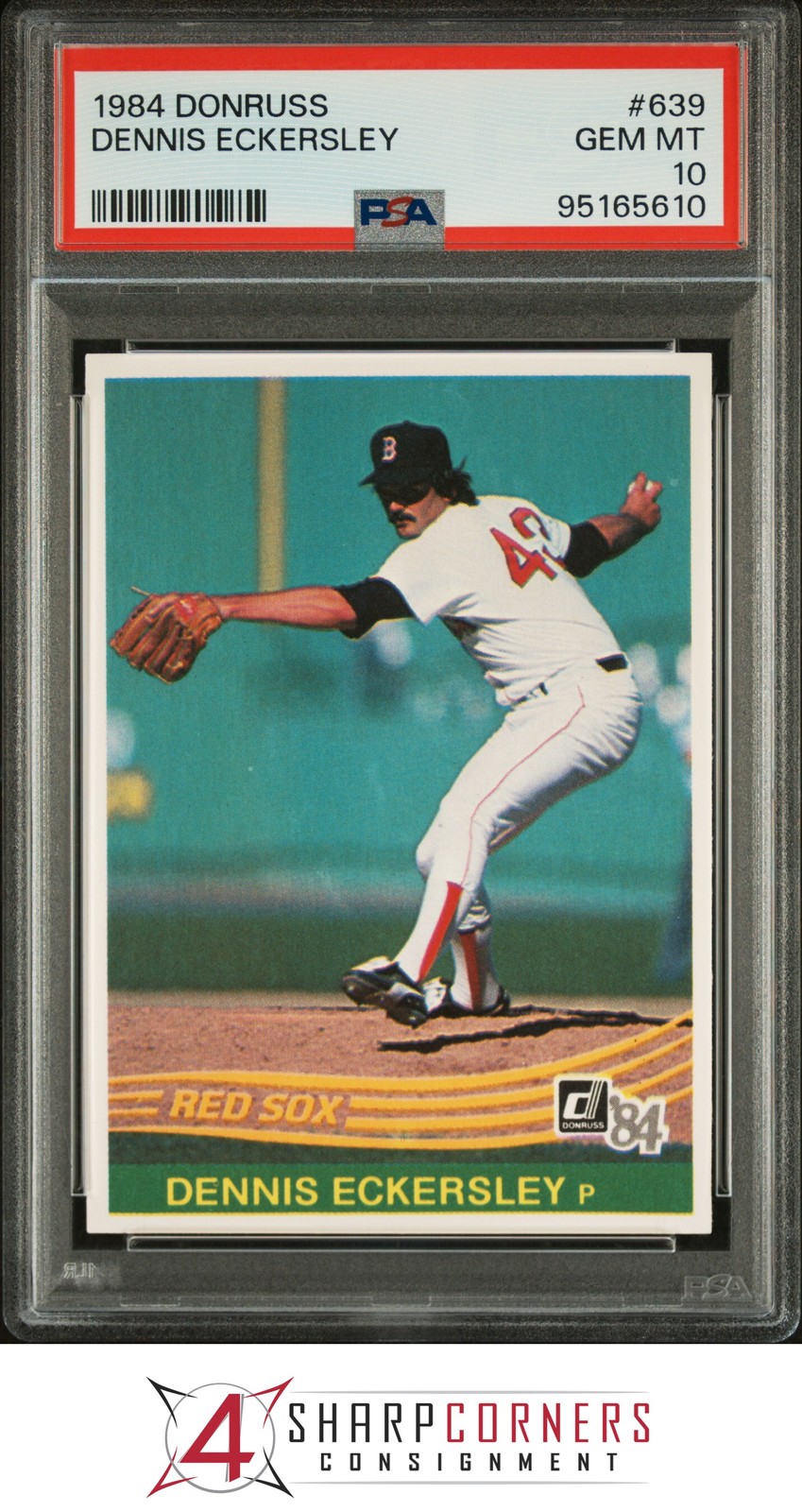 1984 DONRUSS #639 DENNIS ECKERSLEY RED SOX HOF PSA 10