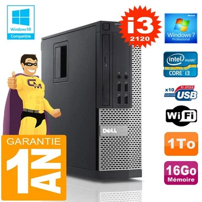PC DELL 990 SFF Core I3-2120 Ram 16Go Disque 1 To Wifi W7 - Photo 1/4