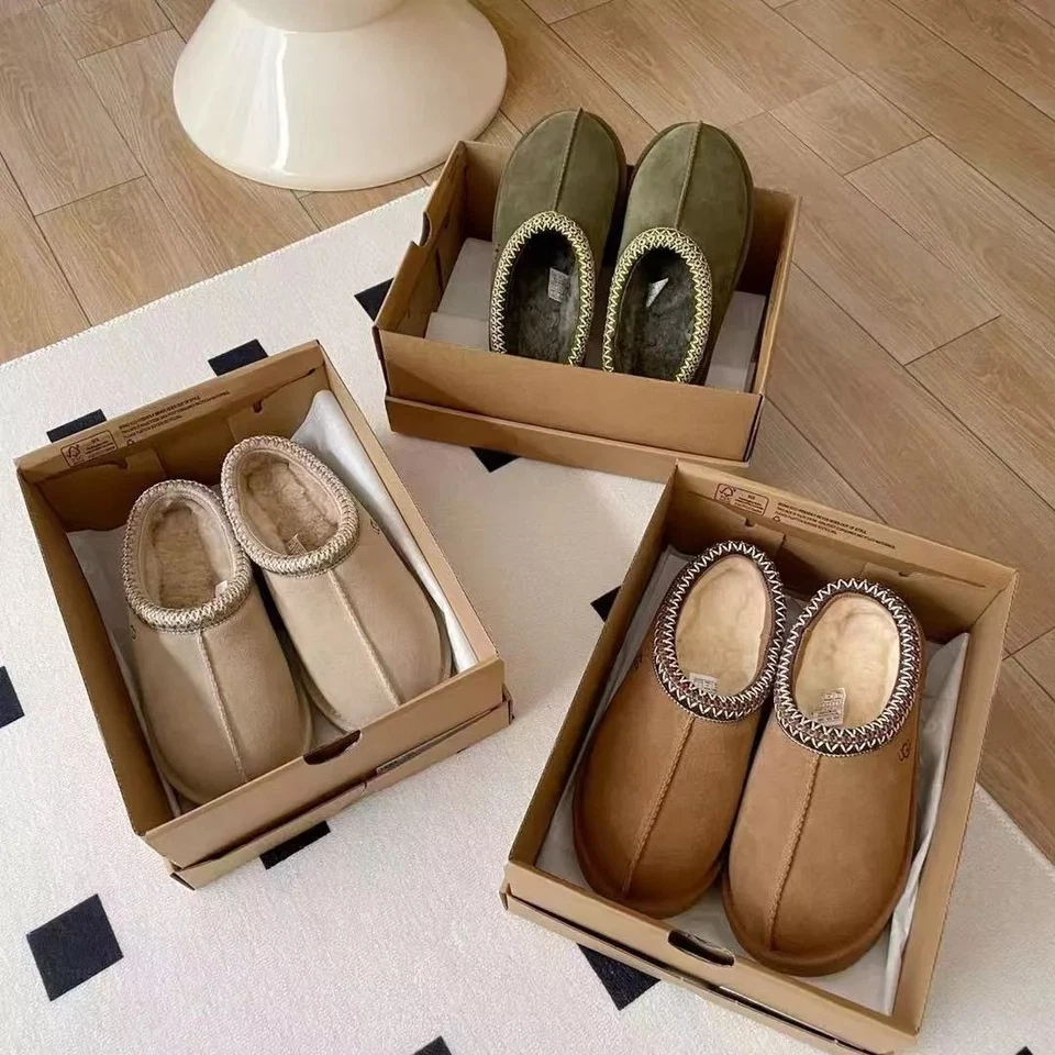 🌈U G Tasman II Castaño Clásico Zapatilla Gamuza Plana Mujer Lana Zapatos | Auténticos Foto 3 de 4