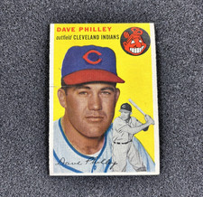 1954 Topps DAVE PHILLEY #159 Cleveland Indians