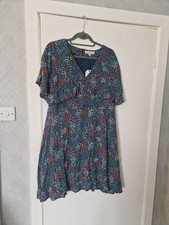 Seasalt Cornwall Wilsey Coastal Meadow Light Squid Green Floral Tea Dress BNWT