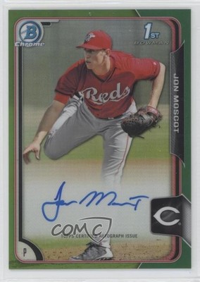 2015 Bowman Chrome Prospects Green Refractor 90/99 Jon Moscot #BCAP-JMO Auto 2f9