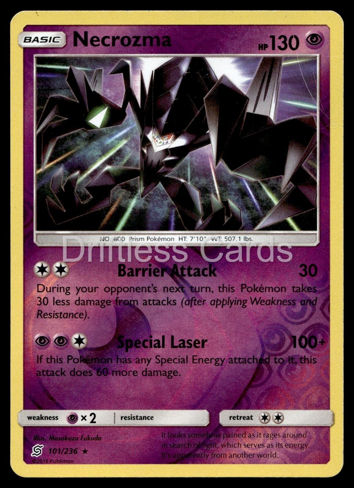 Necrozma 101/236 Rare Unified Minds Pokemon Reverse Holo HP
