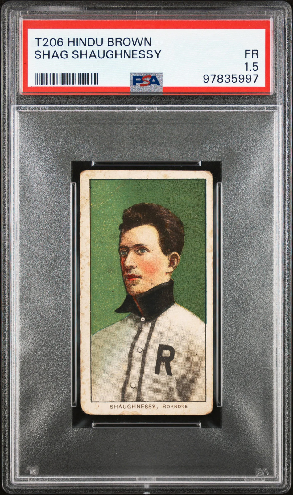 T206 Shag Shaughnessy Southern League Roanoke Hindu Back PSA 1.5