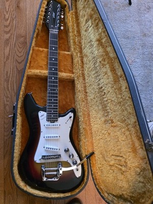 Electric Guitar Vox Tempest XII 12 Strings 1966-67 Sunburst Made in Italy