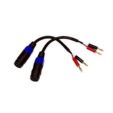 Speakon Cables, 2 Pack NL4FX Speaker Cable with Gold Plated Banana Plugs, Pre