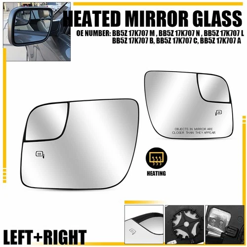Heated Spotter Convex Mirror Glass Driver Passenger Side For Ford Explorer 11-19