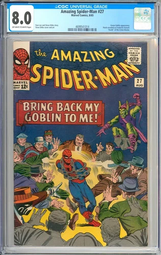Amazing Spider-Man #27 High Grade Silver Age Green Goblin Marvel 1965 CGC 8.0