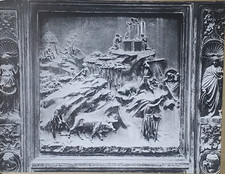 Cain & Abel, Noah..., Baptistry, Florence, Ghiberti, Magic Lantern Glass Slide