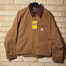 NWT Carhartt Detroit Blanket Lined Jacket Brown Mens Small