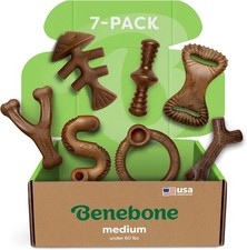 Medium 7-Pack Dog Chew Toys for Aggressive Chewers, Made in USA, 60lbs and under