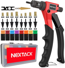 Rivet Nut Tool Kit with a Step Drill Bit  80 Nutserts for Tight Space, 8" Rivnu