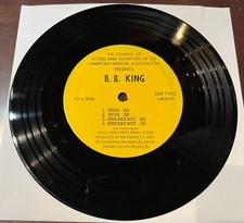 B.B. KING  7 INCH 33RPM NUTRITION PROMO RECORD  FREE USA SHIPPING