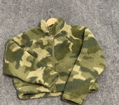 Hollister Sweater Womens Small Full Zip Camo Cropped Pullover Sweatshirt  N185