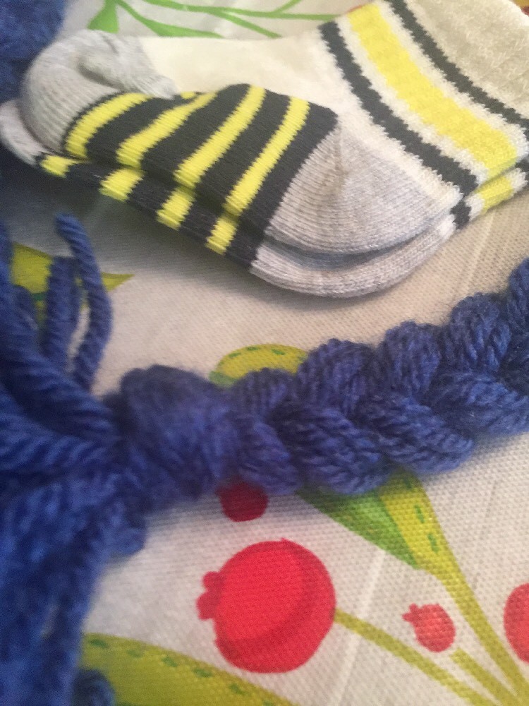 Crochet Knit Minion Baby/Toddler Hat With 2 Pr Of Socks Hand Made Free Shipping image 6