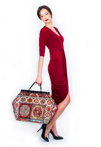 LARGE VICTORIAN-STYLE MARY POPPINS CARPET BAG. NEW - Picture 4 of 6
