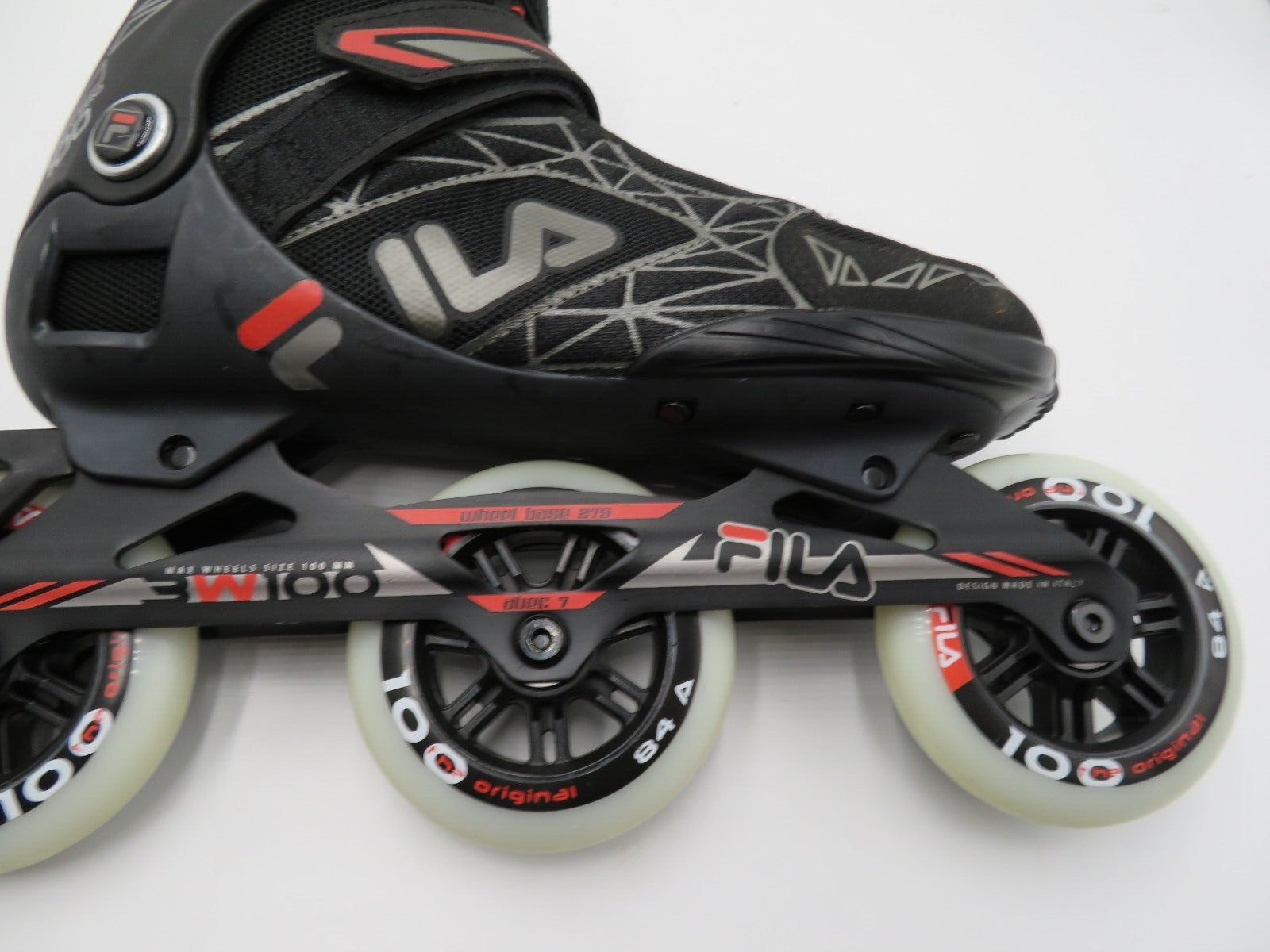 FILA MENS LEGACY PRO 100 FIXED INLINE ROLLER SKATES UK 7 EU 40.5 F5