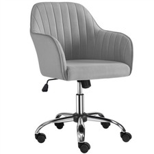 Sedia/Poltroncina Ufficio Ergonomica Scrivania Velluto Girevole a Rotelle