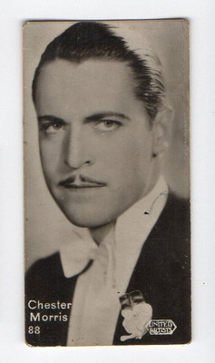 Schwedischer Marabu Rollo Schokoladen Filmstar Karte um 1930 #88 Chester Morris