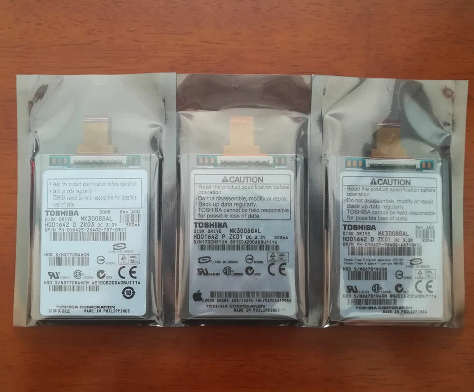 Toshiba Hard Drive MK3008GAL 30GB for iPods Classic 5/6/7th Gens Unused - Image 4 of 4