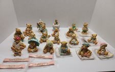 VINTAGE Cherished Teddies Lot Of 34. 22 Teddies, 8 Birth Cert  4 Month Banners