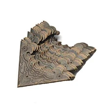 XMHF 16 Pcs Vintage Metal Box Corner Protector Desk Edge Cover Screw Fixed 